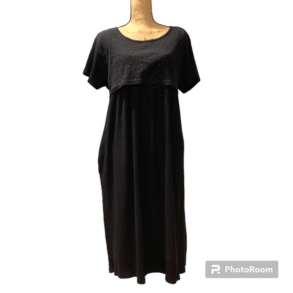 Samaya Maternity breastfeeding dress, Maxi dress, XL, Black, India - Picture 1 of 6